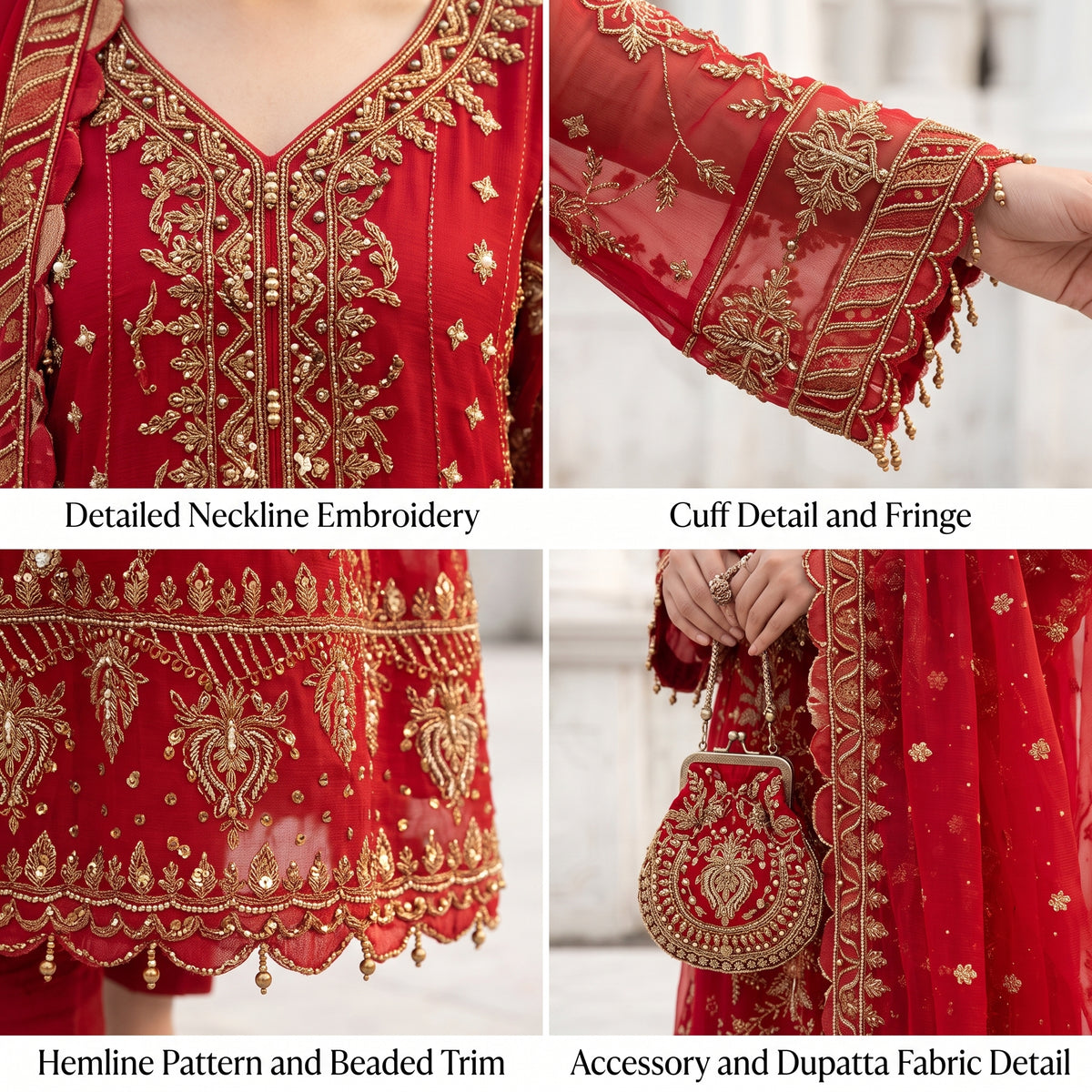 Chiffon Collection — Premium Heavy Embroidered 3-Piece