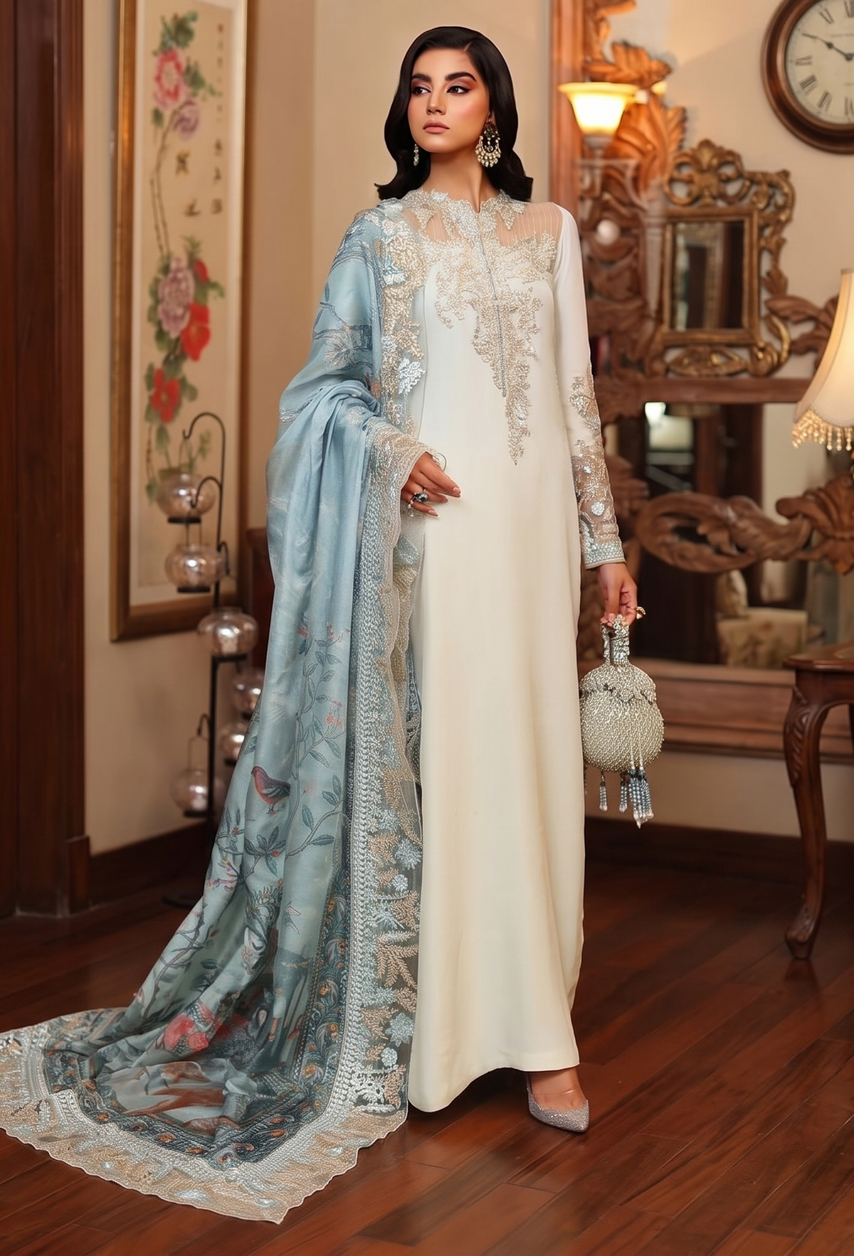 Shamooz Silk Adda Work 3PC
