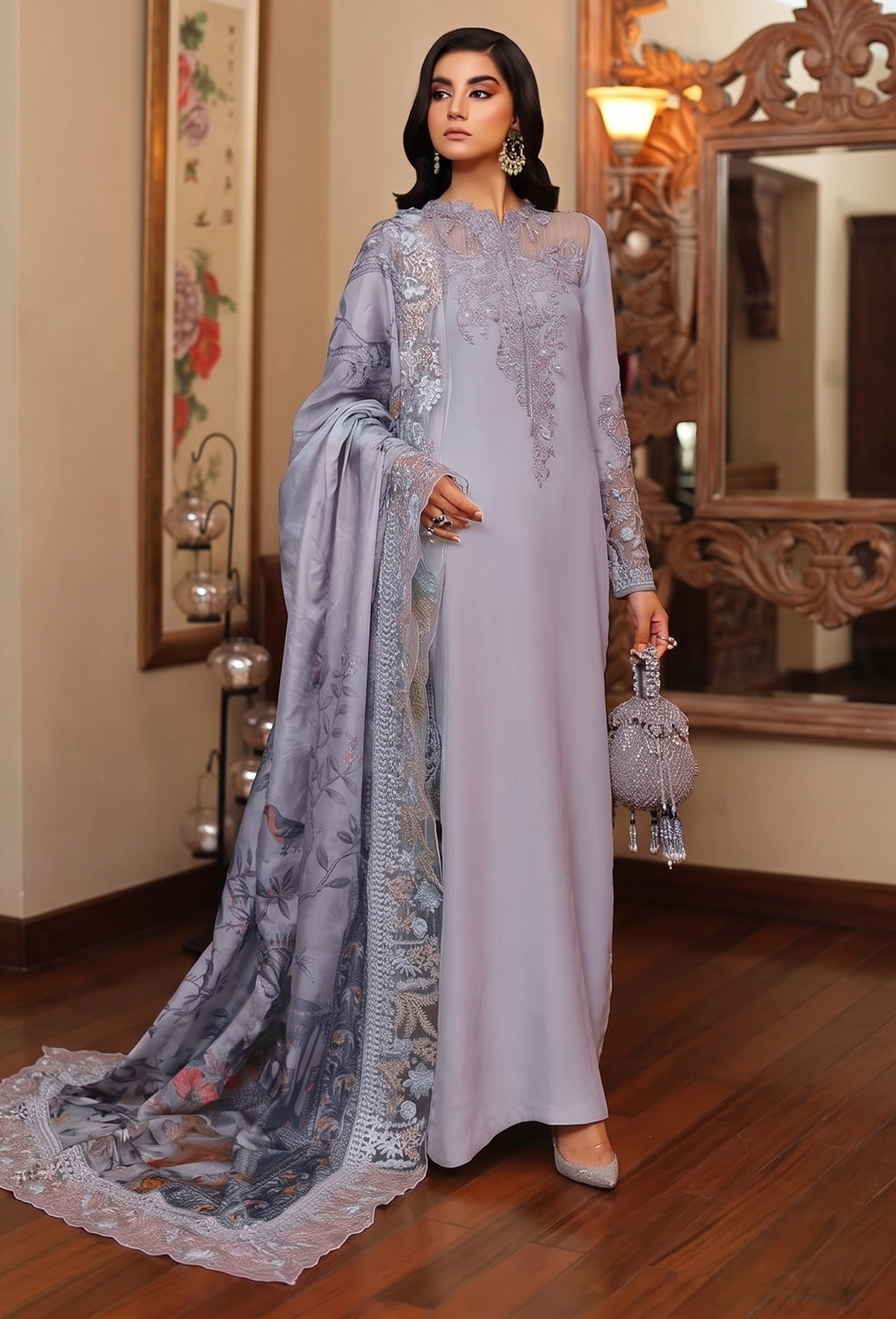 Shamooz Silk Adda Work 3PC