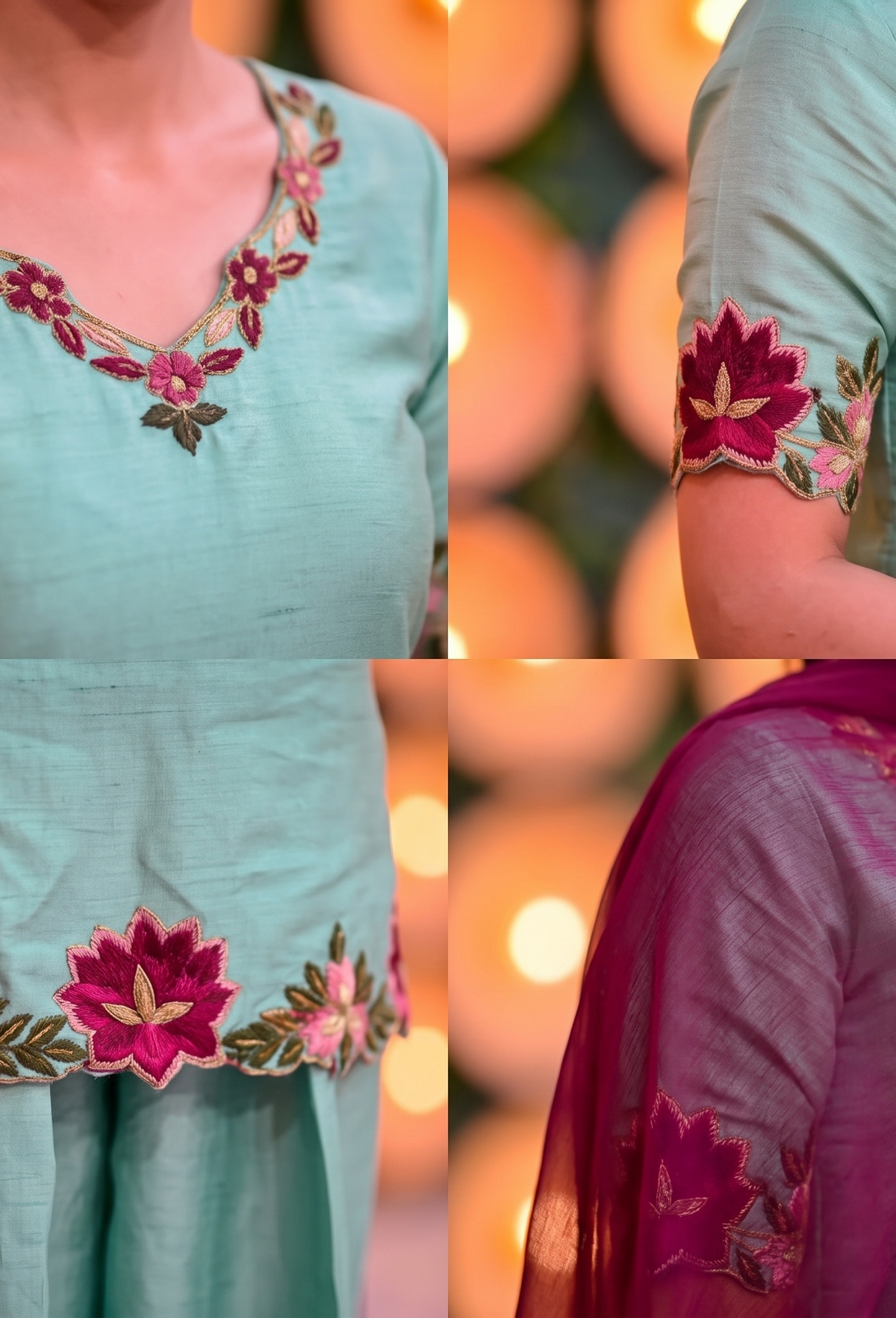 Shamooz Silk Embroidered 3-Piece