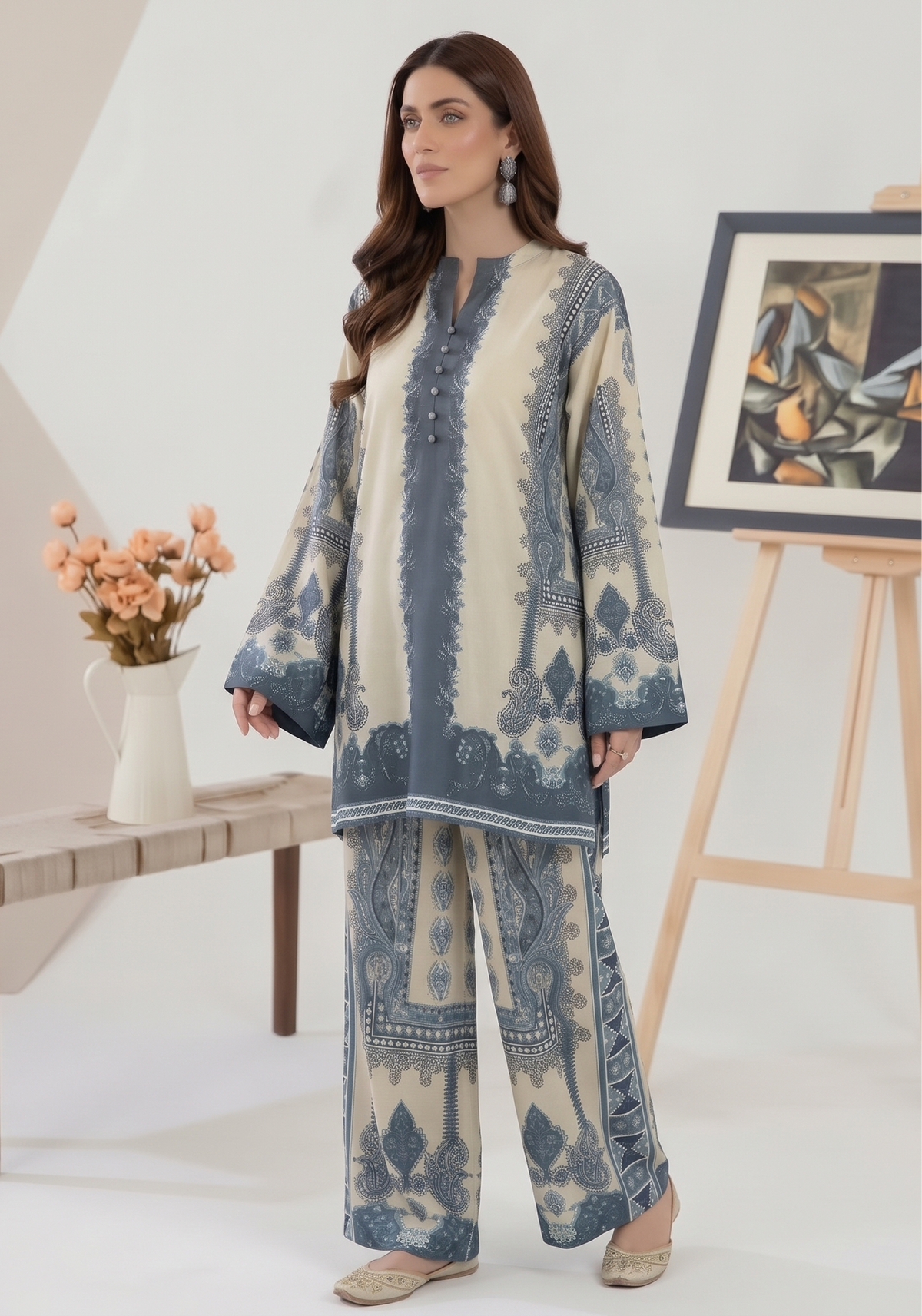 Winter Collection – 2PC Unstitched Suit