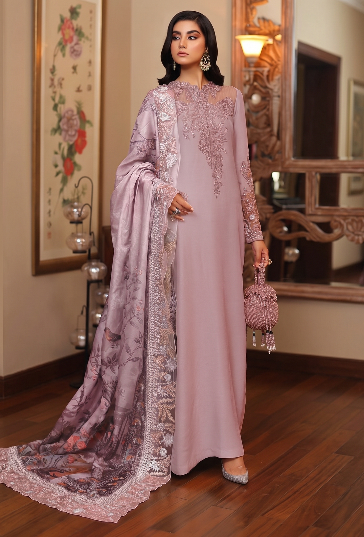 Shamooz Silk Adda Work 3PC