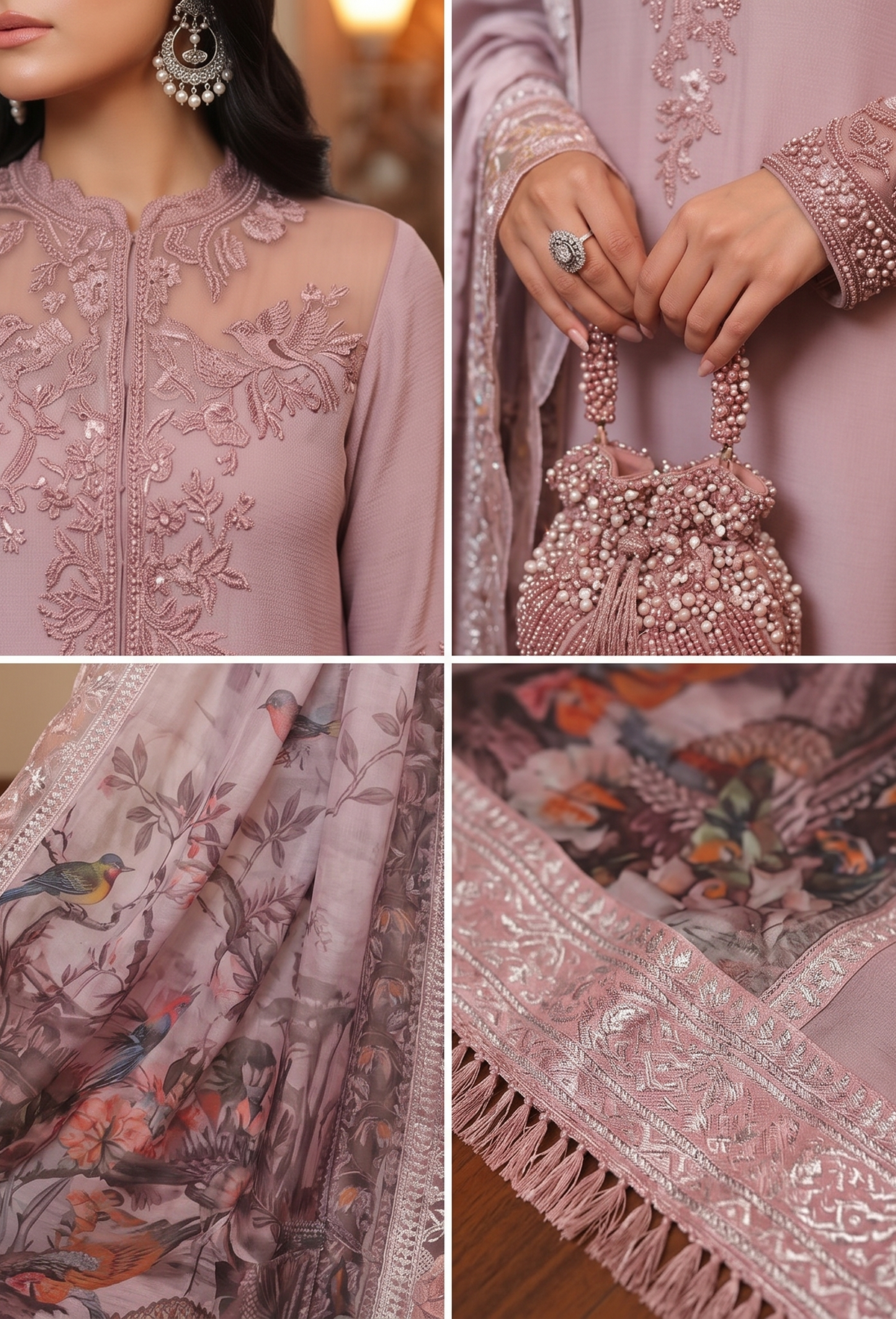 Shamooz Silk Adda Work 3PC