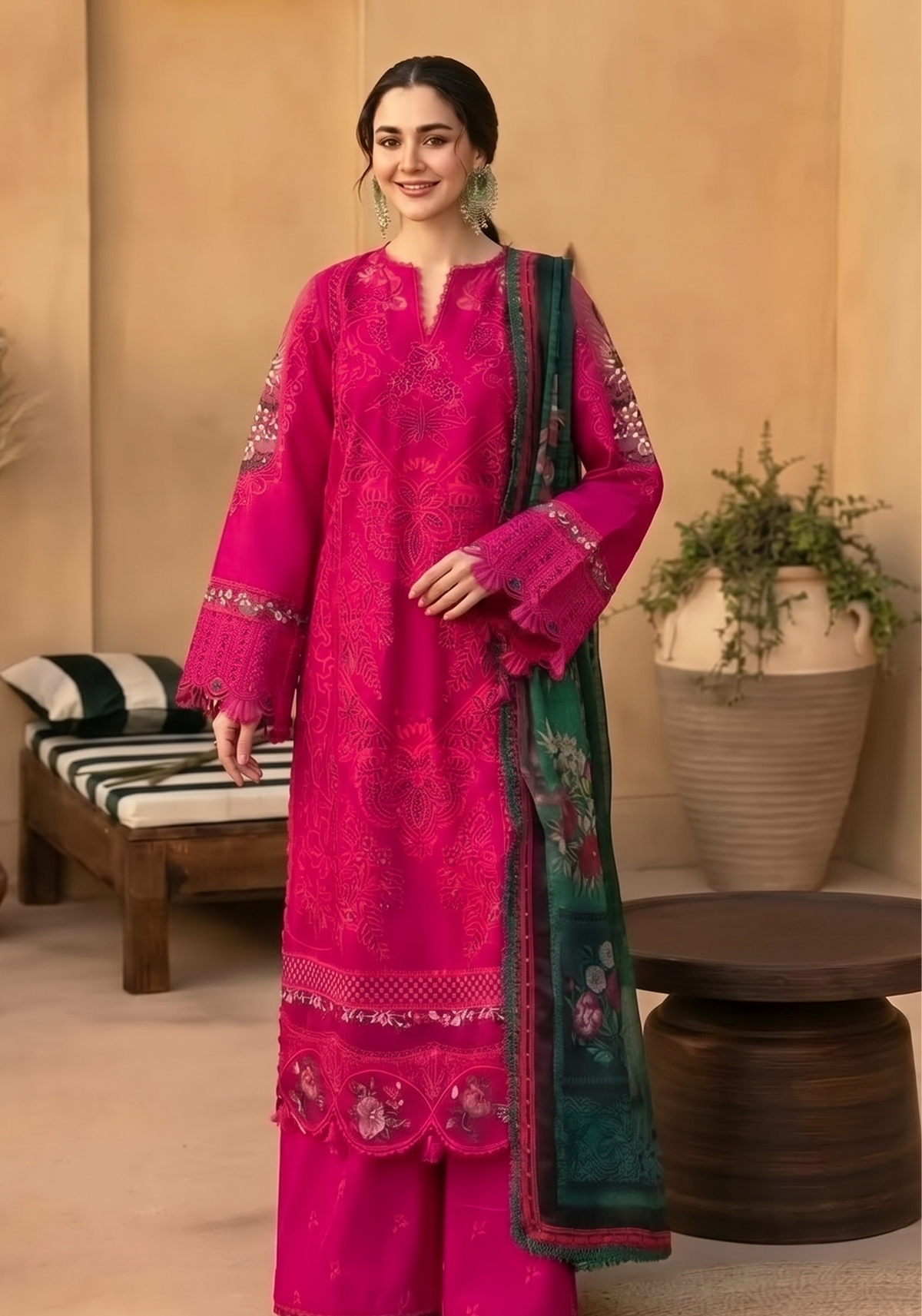 Winter Collection 3-piece Dhanak suit