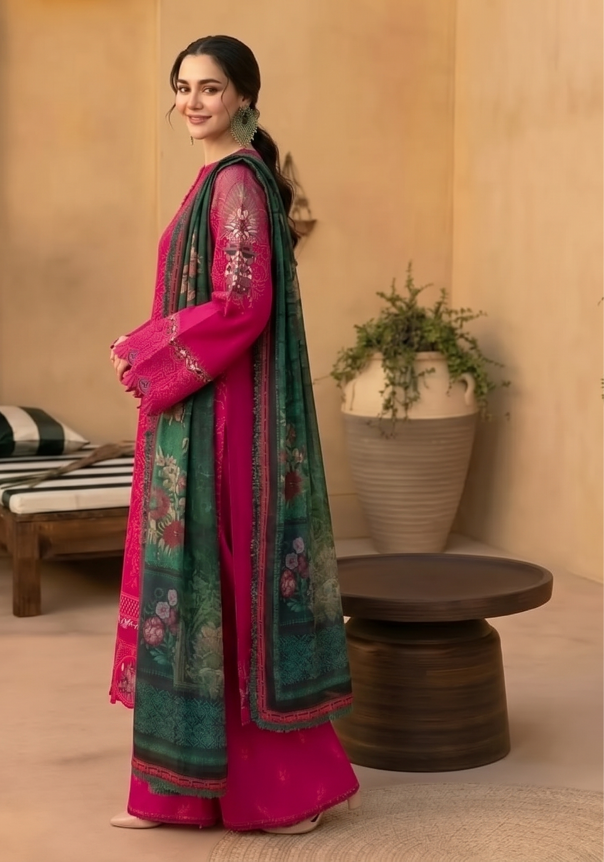Winter Collection 3-piece Dhanak suit