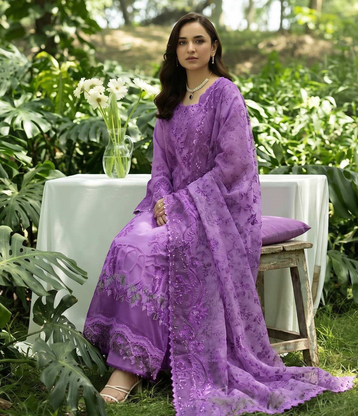 Winter Dhanak 3PC Heavy Embroidered Suit